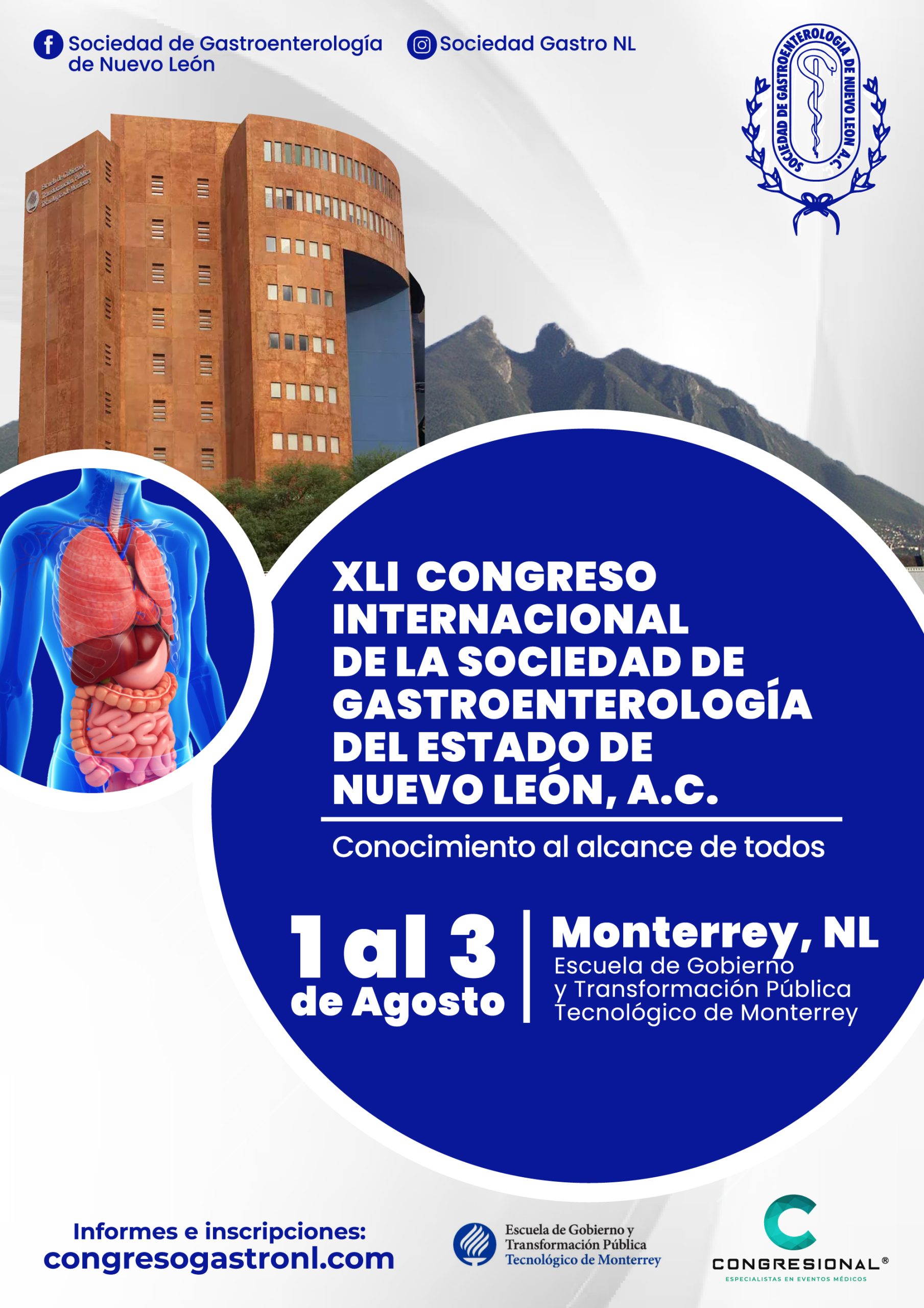 XLI Congreso Internacional de la Sociedad de Gastroenterología del Estado de Nuevo León